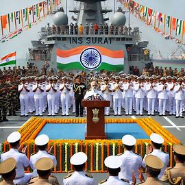 Prime Minister Shri Narendra Modi Speech at the Commissioning of INS Surat, INS Nilgiri, and INS Vaghsheer