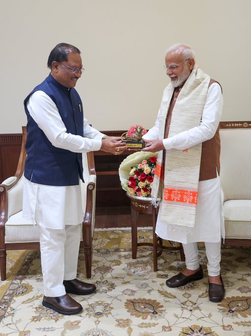 Chhattisgarh CM Vishnu Deo Sai Meets PM Modi: Key Highlights. Chief Minister of Chhattisgarh, Shri Vishnu Deo Sai, met Prime Minister Shri Narendra Modi in New Delhi on March 18, 2025. The meeting between the two leaders holds political and developmental significance for Chhattisgarh. It reflects the growing cooperation between the state and the central government.