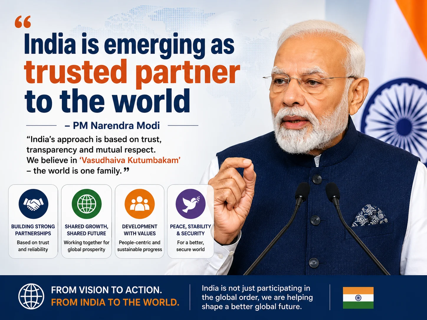 India Emerging as a Trusted Partner to the World, Says PM Modi