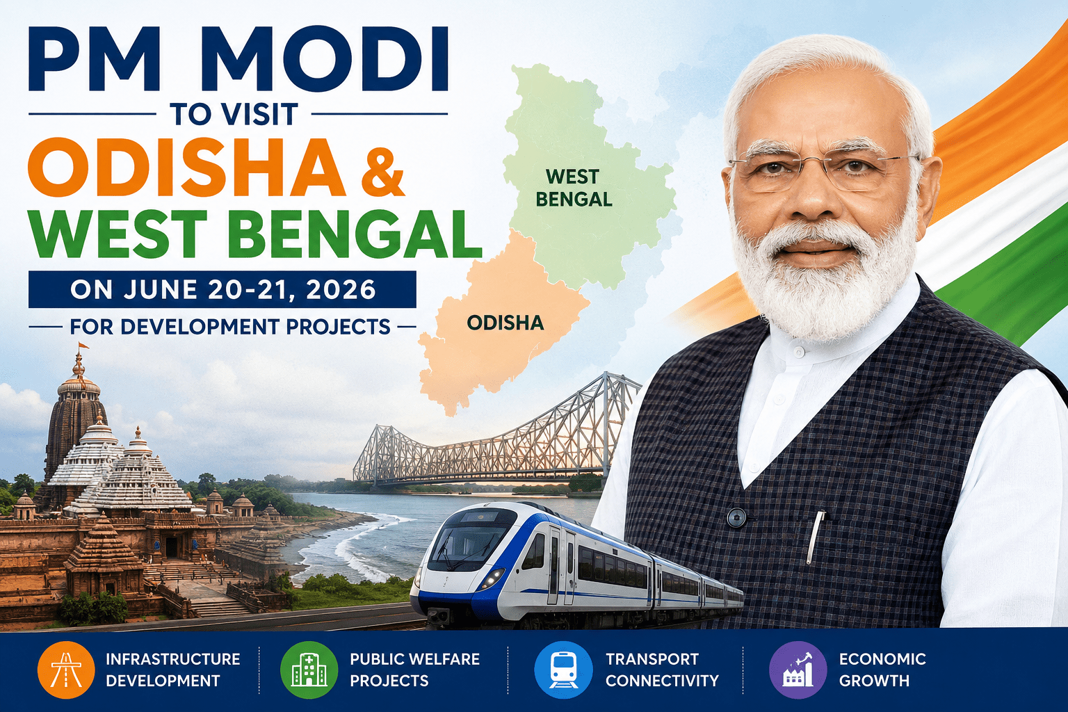 PM Modi Visit Odisha West Bengal