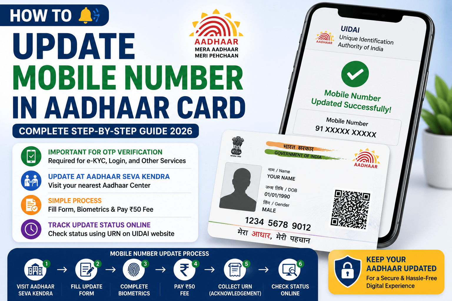 How to Update Mobile Number in Aadhaar Card 2026