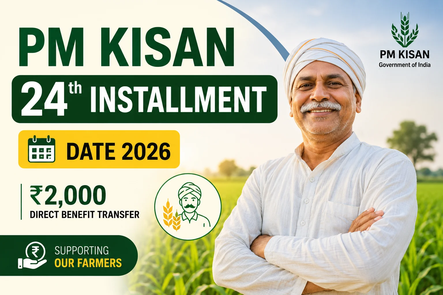 PM Kisan 24th Installment Date 2026