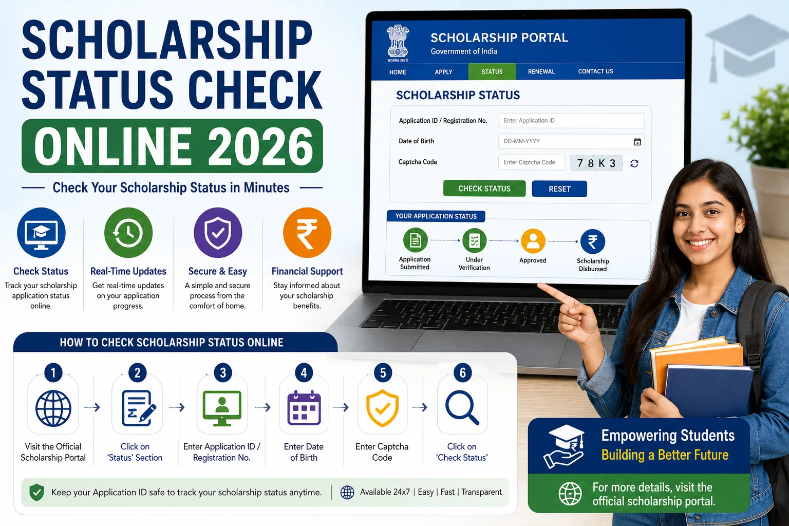 Scholarship Status Check Online 2026