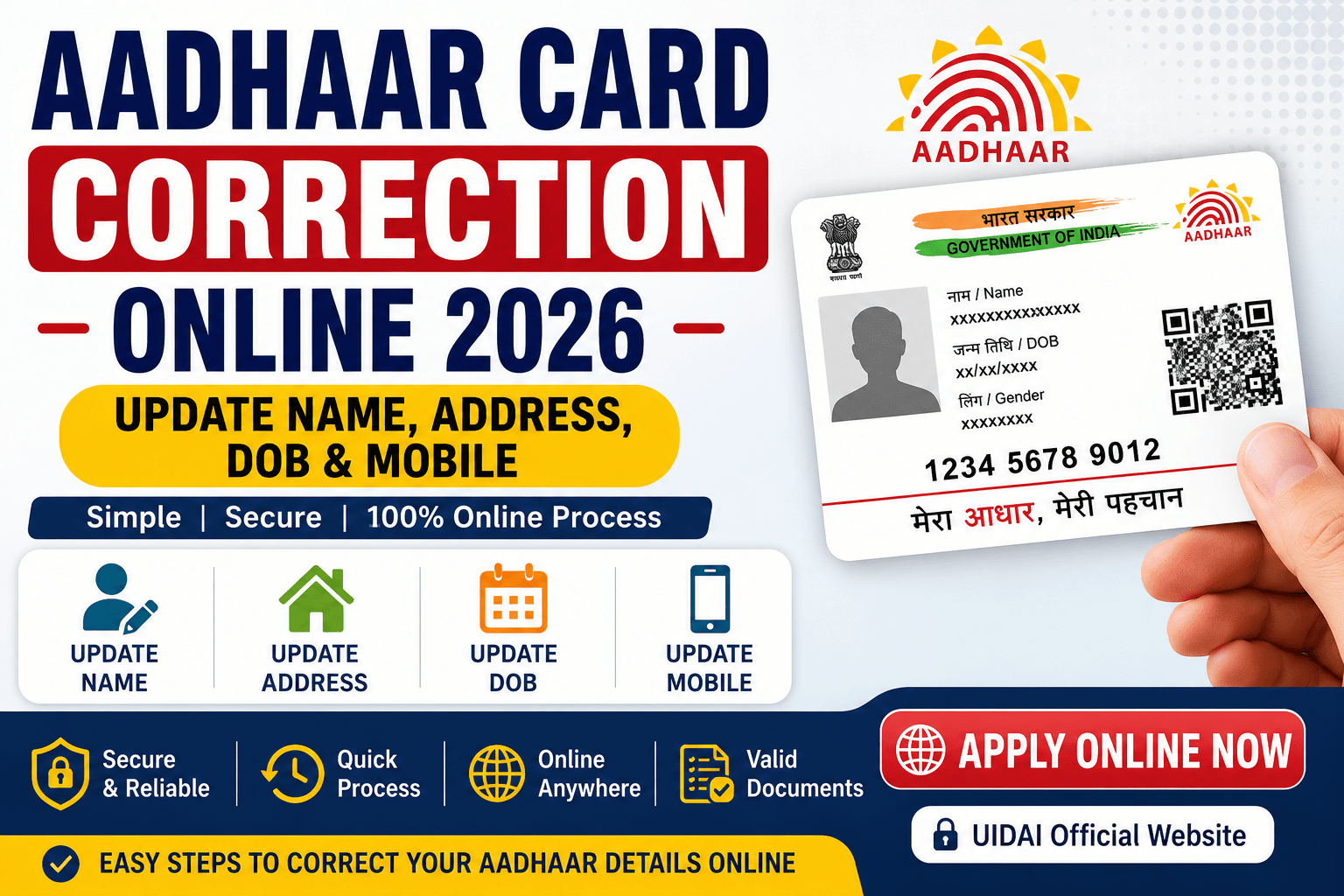 Aadhaar Card Correction Online 2026