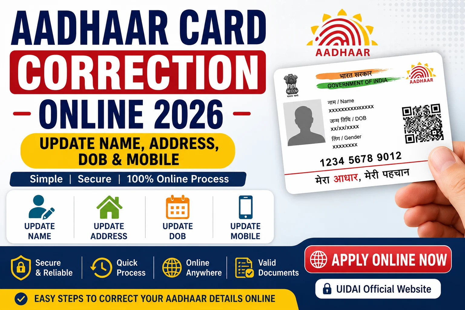 Aadhaar Card Correction Online 2026