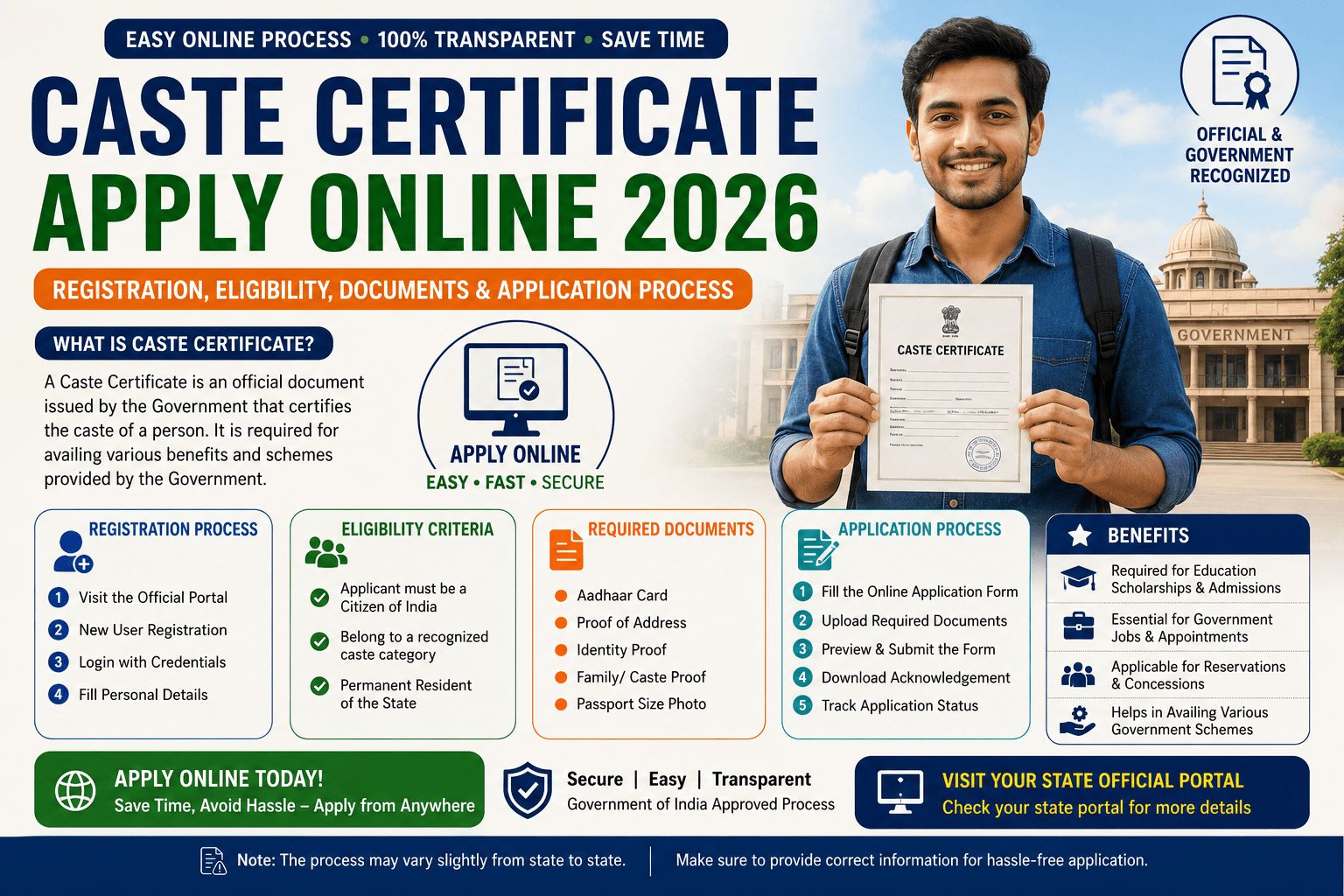 Caste Certificate Apply Online 2026