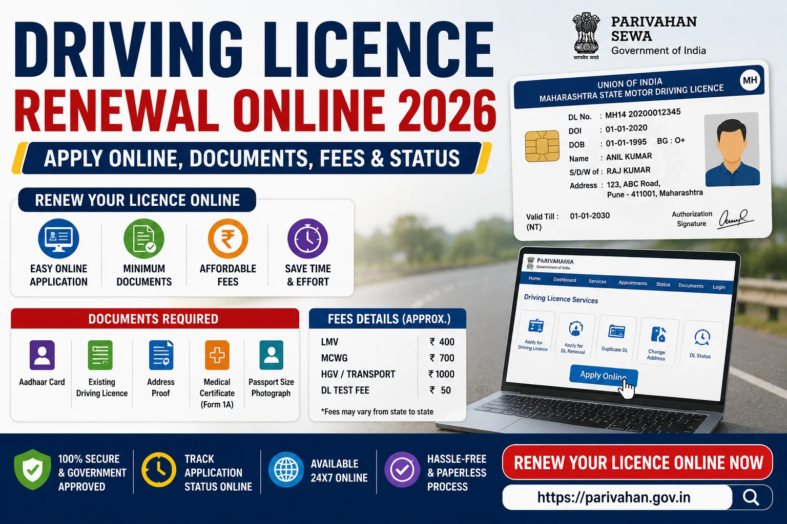 Driving Licence Renewal Online 2026
