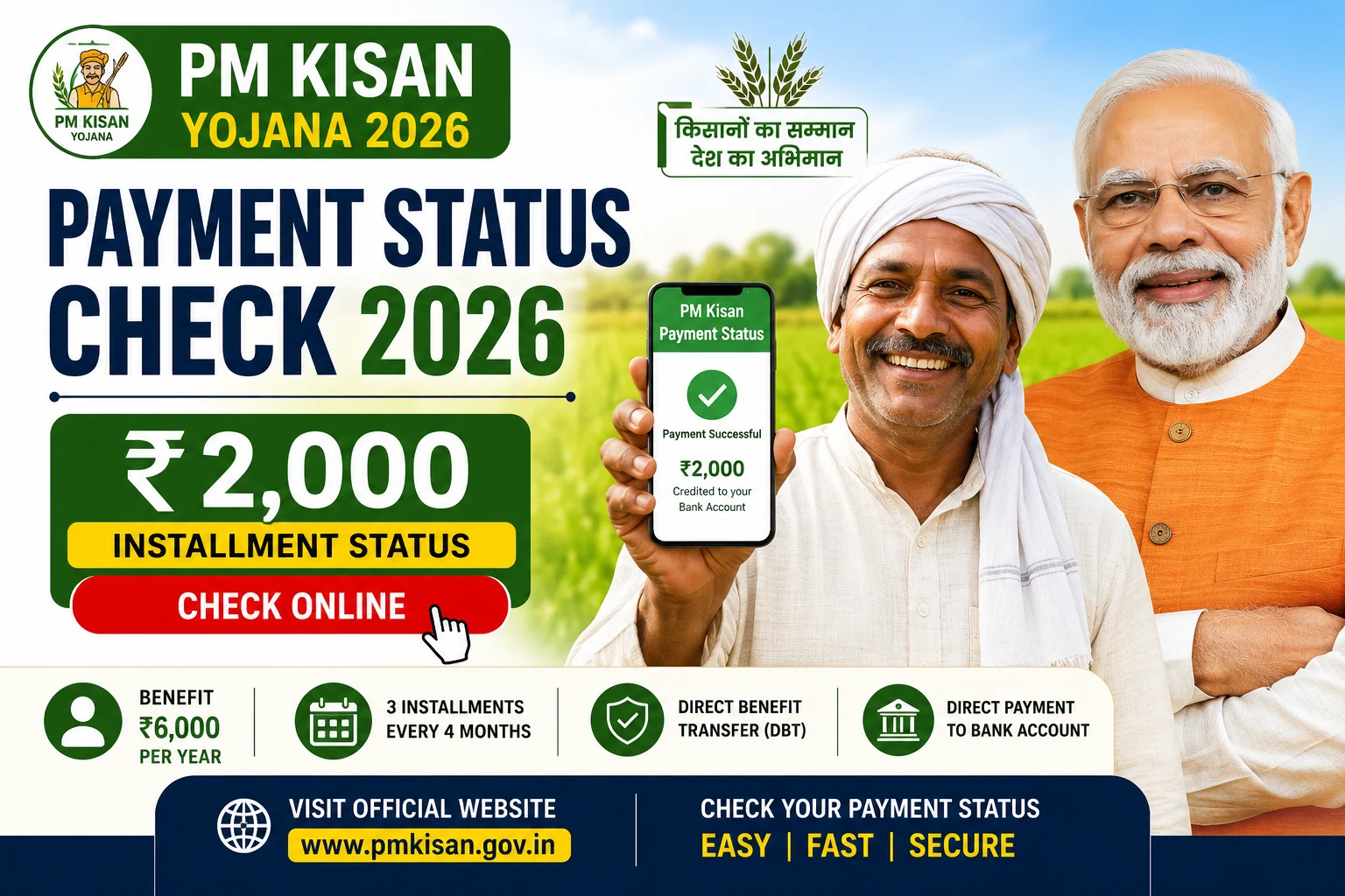 PM Kisan Payment status check