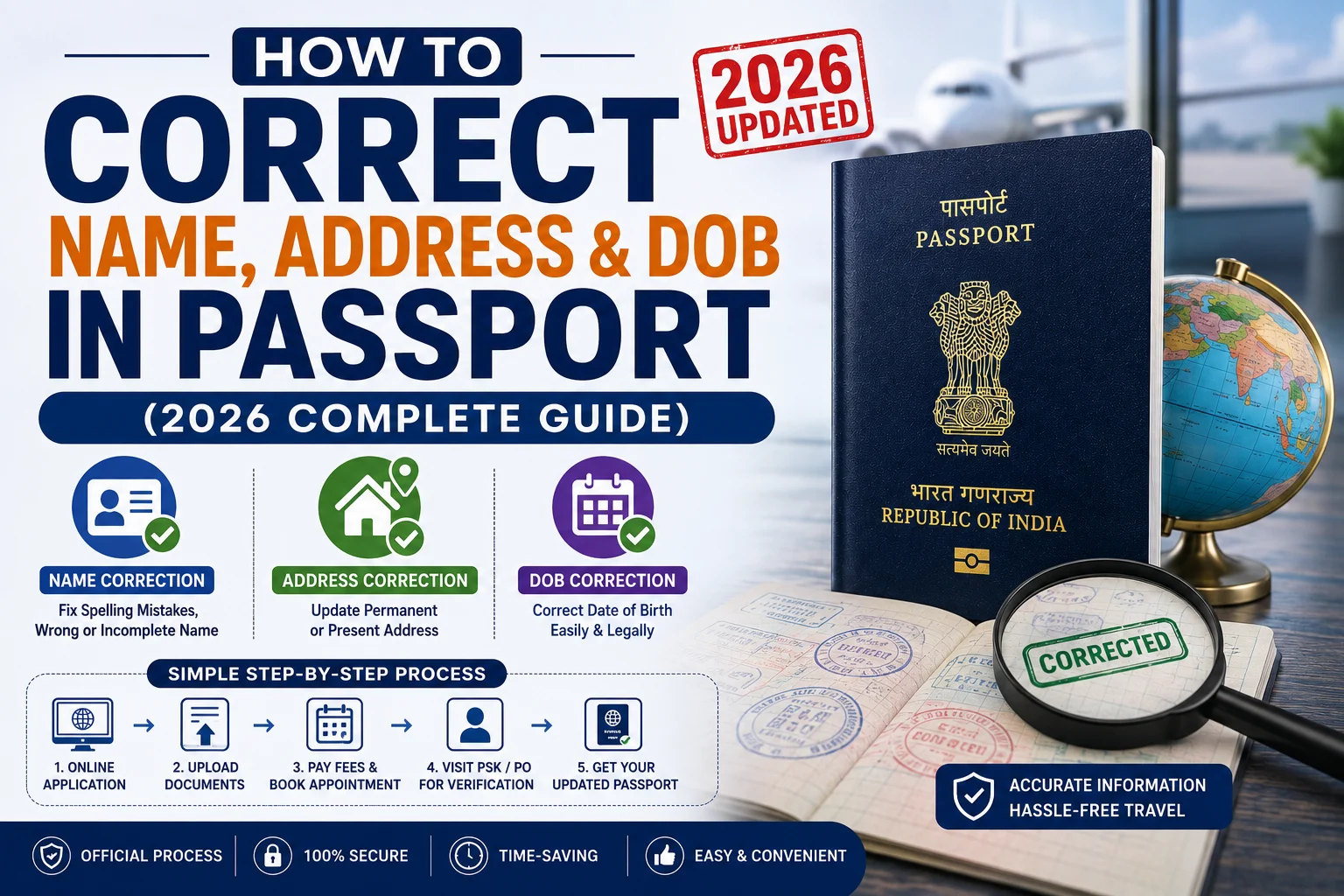 Passport Name Address DOB Correction 2026