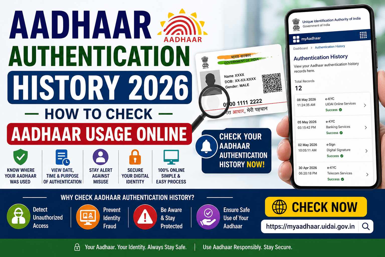Aadhaar Authentication History 2026