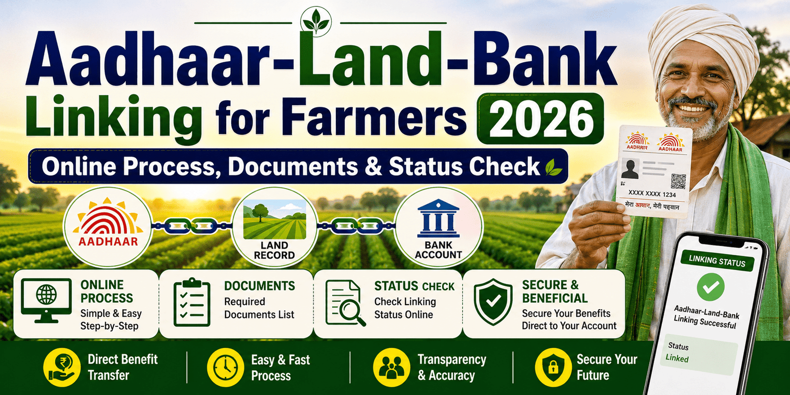 Aadhaar-Land-Bank Linking for Farmers 2026