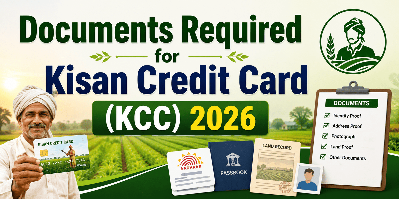 Documents Required for Kisan Credit Card KCC 2026