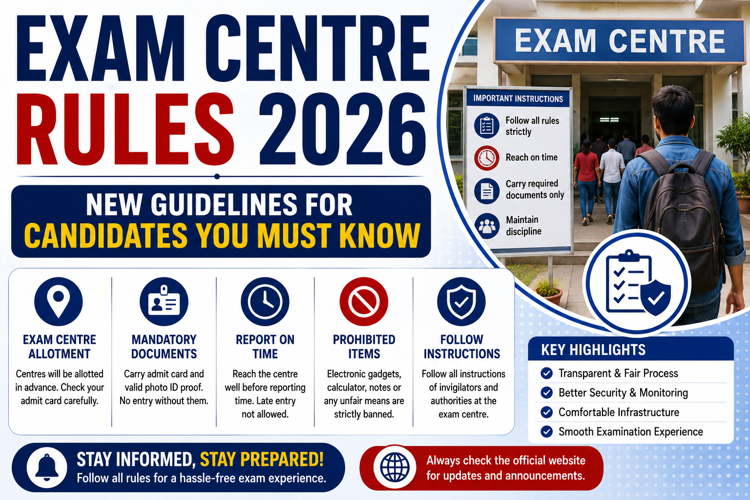 Exam Centre Rules 2026