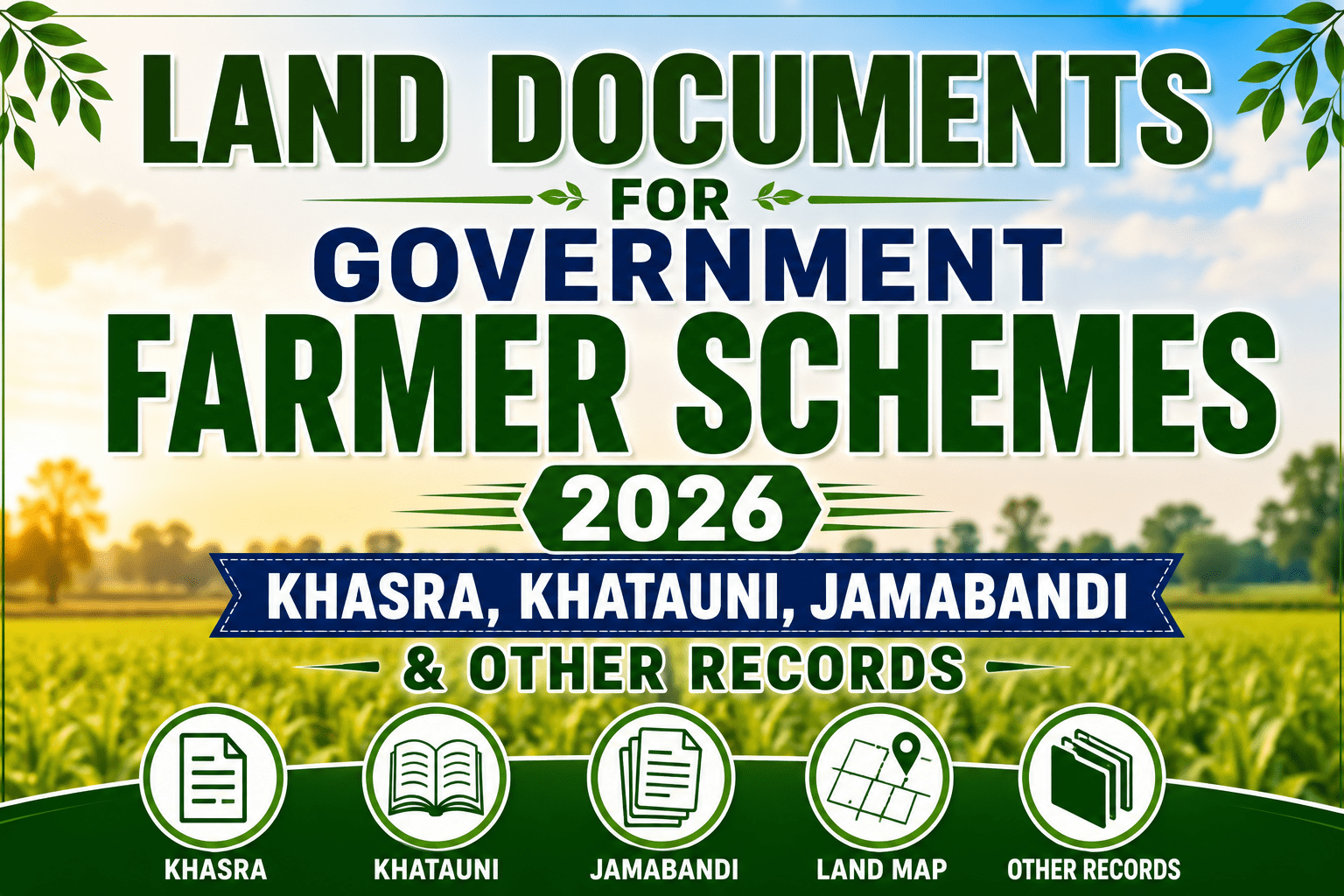 Land Documents for Government Farmer Schemes 2026
