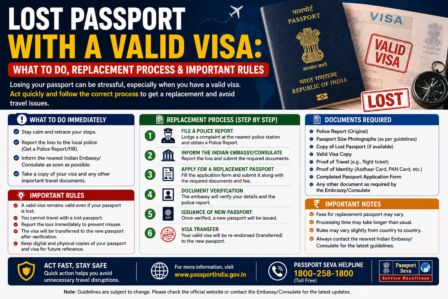 Lost Passport with Valid Visa